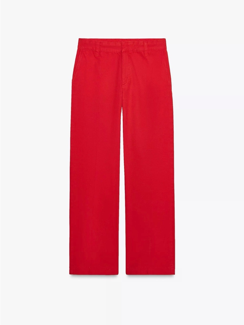 ZARA Mid-Rise Red Chino Jeans NWOT